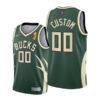 Men's Milwaukee Bucks Active Player Custom 2021 Green Finals Champions City Edition Stitched Basketball Jersey - Replica