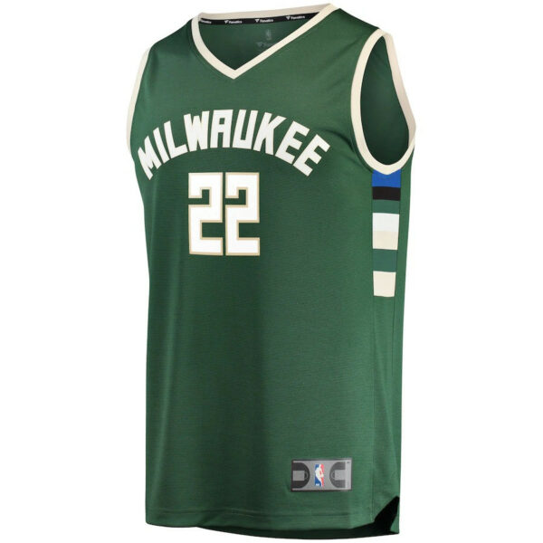 Woman's Khris Middleton Milwaukee Bucks Fast Break Road Replica Player Jersey Green - Icon Edition