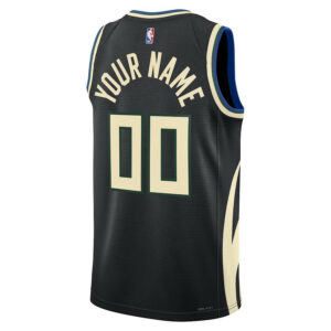 Men's Milwaukee Bucks Custom #00 Statet Swingman Jersey 2022-23 - Replica