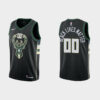 Men's Milwaukee Bucks #00 Custom Statet Black Lives Matter Jersey - Green - Replica