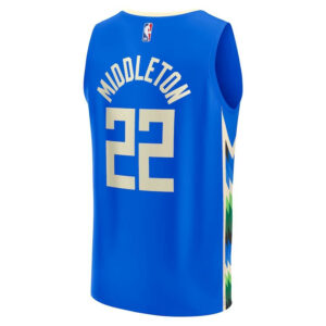 Men's Khris Middleton Milwaukee Bucks 2022/23 Fastbreak Jersey - City Edition - Royal - Replica