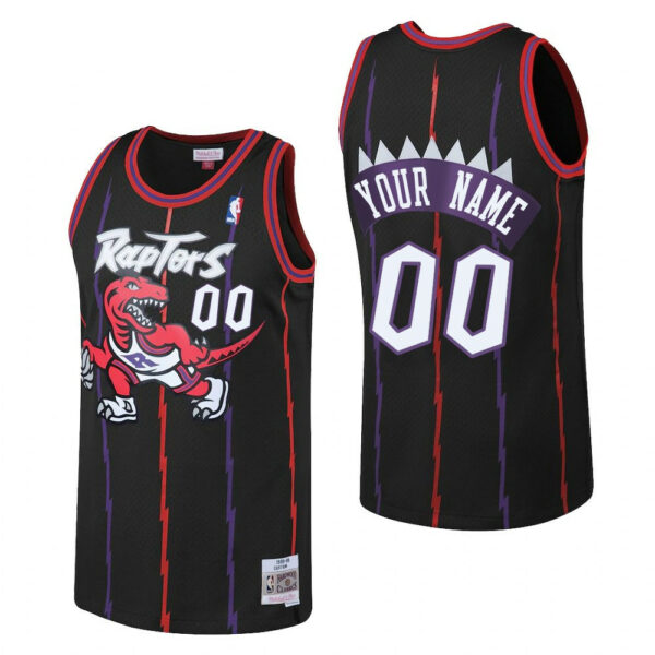 Youth's Toronto Raptors #00 Custom Reload Hardwood Classics 2020 NBA Return Swingman Jersey Black - Replica