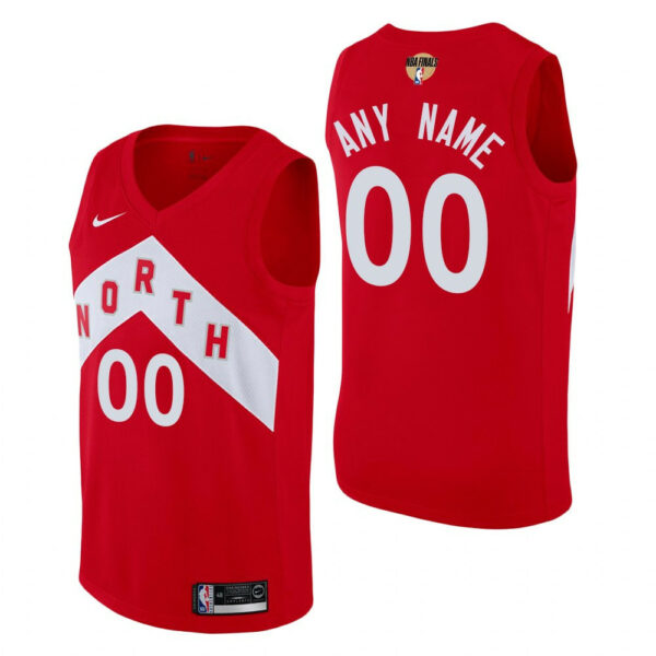 Youth's Toronto Raptors #00 Custom 2019 NBA Finals Red Jersey - Earned - Replica