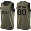 Youth's Custom Toronto Raptors Swingman Green Salute to Service Jersey - Replica