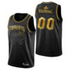 Youth's Toronto Raptors #00 Custom Hardwood Classics Golden Edition Swingman Jersey - Black - - Replica