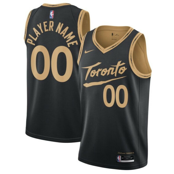 Youth's Toronto Raptors 2020/21 Swingman Custom Jersey Black â€“ City Edition - -