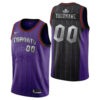 Youth's Toronto Raptors #00 Custom Hardwood Classics Platinum Edition Swingman Jersey - Purple - - Replica