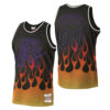 Youth's Toronto Raptors #00 Custom Flames Black Jersey - Replica