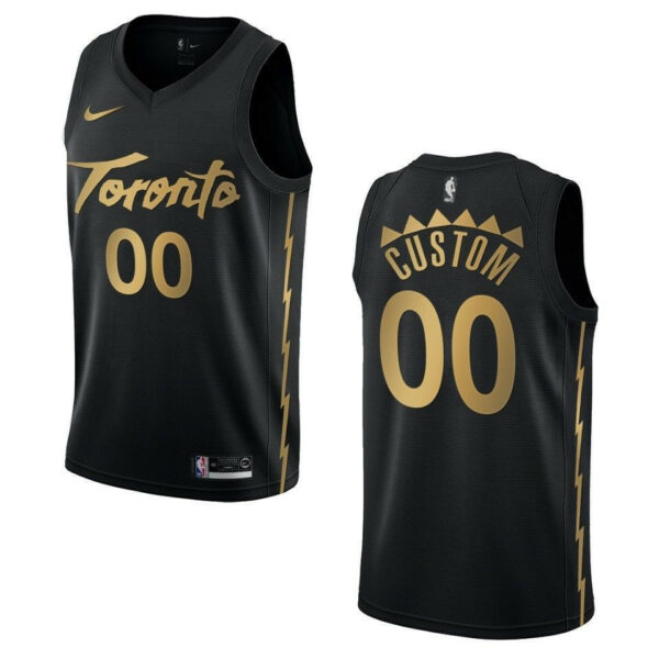 Youth's 2019-20 Toronto Raptors #00 Custom City Edition Swingman Jersey - Black , Basketball Jersey - Replica