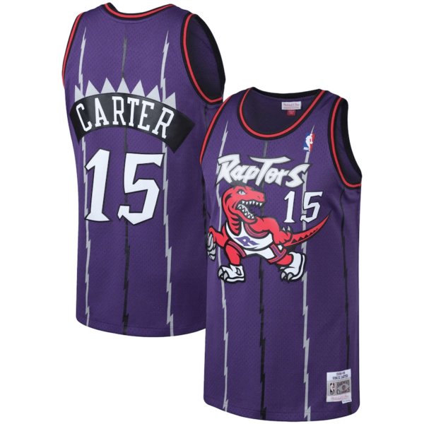 Youth's Vince Carter Toronto Raptors Big & Tall Hardwood Classics Jersey - Purple - Replica