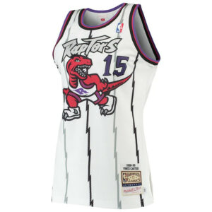 Woman's Vince Carter Toronto Raptors Hardwood Classics 1998-99 Jersey - White - Replica