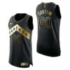 Men's Toronto Raptors #00 Custom Black Golden Limited Edition Jersey -