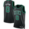 Youth's Boston Celtics #00 Custom 2022/23 Statet Edition Swingman Jersey - Black - Replica