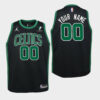 Youth's Boston Celtics #00 Custom Statet Vistaprint Patch Black 2020-21 Jersey -