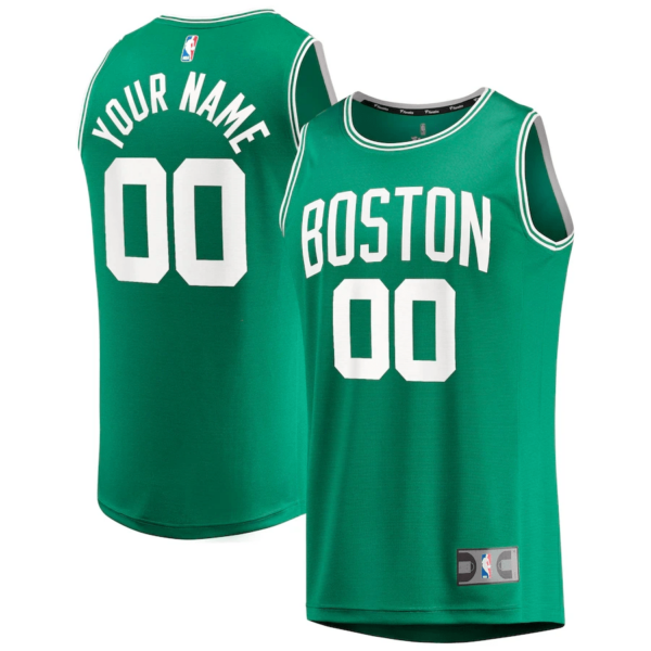 Youth's Boston Celtics Fast Break Custom Replica Jersey Kelly Green - Icon Edition