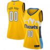 Woman's Custom Denver Nuggets Swingman Yellow Jersey - Statement Edition - Replica