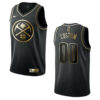 Men's Denver Nuggets #00 Custom Golden Edition Jersey - Black , Basketball Jersey - Replica