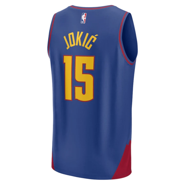 Men's Nikola Jokic Denver Nuggets 2022/23 Fast Break Player Jersey - Statet Edition - Blue - Replica