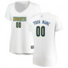 Woman's Custom Denver Nuggets Swingman White Fast Break Jersey - Association Edition - Replica