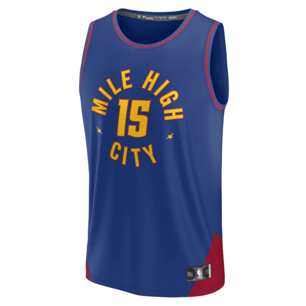 Woman's Nikola Jokic Denver Nuggets 2022/23 Fast Break Player Jersey - Statement Edition - Blue - Replica