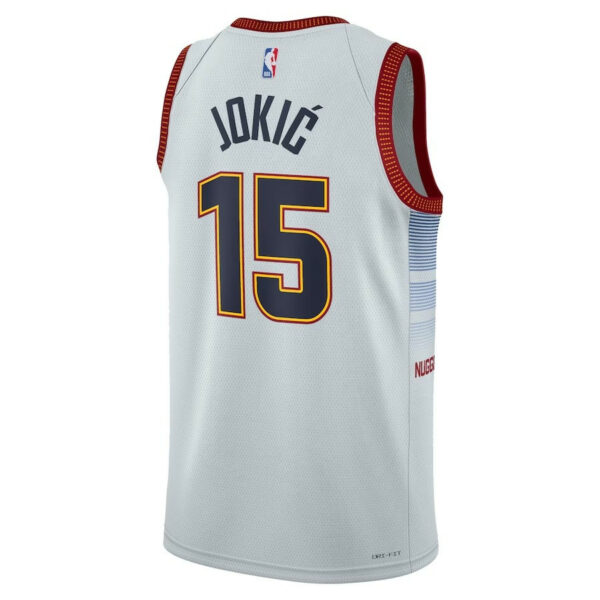 Woman's Nikola Jokic Denver Nuggets 2022/23 Fastbreak Jersey - City Edition - Silver - Replica