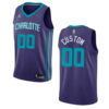 Youth's Charlotte Hornets #00 Custom Statet Swingman Jersey - Purple , Basketball Jersey - Replica