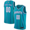 Youth's Custom Charlotte Hornets Swingman Aqua Hardwood Classics Jersey - Replica