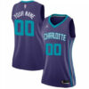 Woman's Custom Charlotte Hornets Swingman Purple Jersey - Statement Edition - Replica