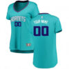 Woman's Custom Charlotte Hornets Swingman Teal Brand Fast Break Jersey - Icon Edition - Replica