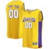 Youth's Custom Los Angeles Lakers Swingman Gold Fast Break Jersey - Icon Edition - Replica