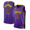 Youth's Los Angeles Lakers Custom 2022/23 Statet Edition Swingman Jersey - Purple - Replica