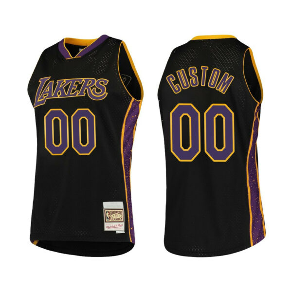 Youth's Los Angeles Lakers Custom Black Collection Jersey Hardwood Classics - - Replica