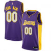 Youth's Custom Los Angeles Lakers Swingman Purple Jersey - Statet Edition - Replica