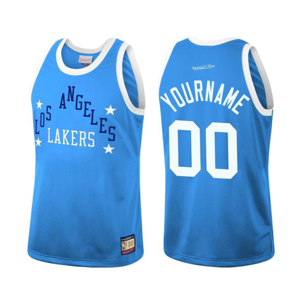 Youth's Los Angeles Lakers Custom Blue Hardwood Classics Jersey Team Heritage - -