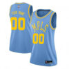 Woman's Custom Los Angeles Lakers Swingman Blue Hardwood Classics Jersey - Replica