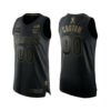 Men's Custom Los Angeles Lakers Black Salute To Service Jersey 2020 Limited - Replica