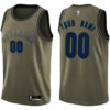 Youth's Custom Memphis Grizzlies Swingman Green Salute to Service Jersey - Replica