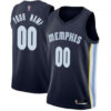 Youth's Custom Memphis Grizzlies Swingman Navy Jersey - Icon Edition - Replica