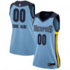 Woman's Custom Memphis Grizzlies Swingman Light Blue Jersey - Statement Edition - Replica