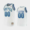 Youth's Minnesota Timberwolves #00 Hardwood Classics Custom Jersey - White - Replica