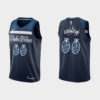 Men's Minnesota Timberwolves Custom No.00 2020 Christmas Night Jersey Navy Festive Special Edition for - Replica