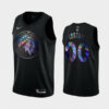 Men's Minnesota Timberwolves #00 Iridescent Logo Custom Iridescent Holographic Limited Edition Jersey - Black - Replica