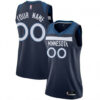 Woman's Custom Minnesota Timberwolves Swingman Navy Jersey - Icon Edition - Replica