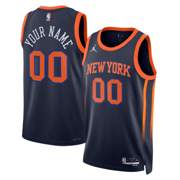 Youth's New York Knicks Custom #00 Statet Swingman Jersey 2022/23 - Replica