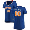 Woman's Custom New York Knicks Swingman Blue Fast Break Jersey - Icon Edition - Replica