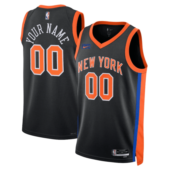 Men's New York Knicks Custom #00 City Edition Swingman Jersey 2022-23 - Replica