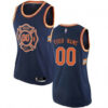 Woman's Custom New York Knicks Navy Blue Jersey - City Edition - Replica