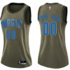 Woman's Custom Orlando Magic Swingman Green Salute to Service Jersey - Replica