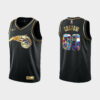 Men's Orlando Magic #00 Custom 2021-22 NBA Golden Edition 75th Anniversary Black Jersey - Replica