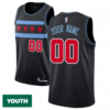 Youth's Custom Chicago Bulls Swingman Black 2018/19 Jersey - City Edition - Replica